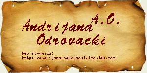 Andrijana Odrovački vizit kartica